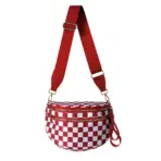 DOYOGI Black and White Checkered Spacious Bum Bag Crossbody Bags for Women Nylon Travel essentials Mommy Bag Diaper Bag  for Mom - Image 27
