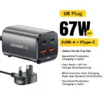 Essager 67W USB C GaN Charger Desktop Quick Charge 4.0 QC 3.0 PD Type C Fast Charging For MacBook Samsung POPC iPhone 15 Laptop - Image 9
