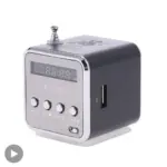 TD-V26 Portable Mini Bluetooth Speaker with Screen FM Radio MP3 Player Support TF Card for Laptop Phone