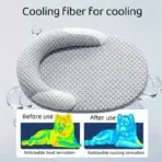 Summer Ice Silk Cooling Dog Bed Oval Breathable Pet Cooling Mat for Small Large Dogs Cats Heat Dissipation Comfortable Nest - Image 4