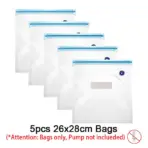 Reusable Vacuum Food Storage Zipper Bags Set Electric Handheld Vacuum Sealer Pump Sous Vide Bags USB Rechargeable BPA Free - Image 13