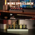 IPS Nixie Tube Alarm Clock with Colorful RGB Lights for Game Room Decoration. DIY Clock Faces and Pictures for Gift Idea - Image 2