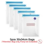 Reusable Vacuum Food Storage Zipper Bags Set Electric Handheld Vacuum Sealer Pump Sous Vide Bags USB Rechargeable BPA Free - Image 9