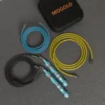 MOGOLD Professional Fitness Jump Rope with 3-Color Replaceable Cables - Burn Fat & Enhance Training Performance - Image 2