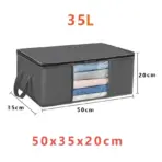 Clothing Storage Box Large Capacity Laundry Storage Organizers Transparent Clothing Storage  Large Dust Zipper Closure - Image 9