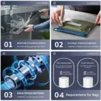Electric Vacuum Sealer Food Storage Seal Touch Button Dry/Wet Built-in Cutter Kitchen Food Sealing Vacuum Packaging Machine - Image 5