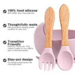 3PCS/Set Silicone Baby Feeding Bowl Tableware for Kids Waterproof Suction Bowl With Spoon Children Dishes Kitchenware Baby Stuff - Image 4