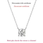 Smyoue 1-5CT Rose Gold Color Moissanite Necklace for Women D Color Sparkling Classic Lab Diamon Pendant Sterling Silver 925 100% - Image 7