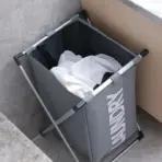 Large Laundry Basket Foldable Waterproof Grid Organizer Basket Dirty Clothes Toys Laundry Baskets Storage Household Organizers - Image 2