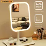 Niche Modern Desktop Vanity Mirror 3 Color Light LED Makeup Mirror Touching Mirror Women Bedroom Dressing Mirror - Image 5
