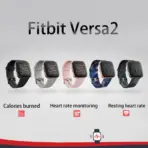 Fitbit Versa 2 Health and Fitness Smartwatch with Heart Rate, Music, Alexa Built-In, Sleep and Swim Tracking, Black/Carbon