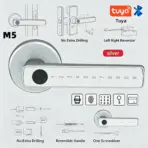 HTMCKM5 Smart Fingerprint Door Lock - Digital Electronic Lock with Password Key IC Card Tuya BLE Smartlife APP Unlock - Image 6