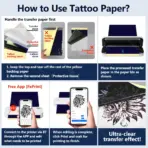 Portable A4 Thermal Printer Bluetooth Photos PDF Document Printing Machine Folded Rolls Paper For Office Work Home School Travel - Image 6