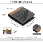 Custom Photo Name Bifold Wallet Card Holder Men Personalized Gift for Christmas Husband Father's Day Anniversary Birthday Gifts - Image 3