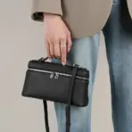 Premium sense of niche lychee grain shoulder bag simple fashion lunch box women's bag exquisite mini handheld crossbody bags - Image 16