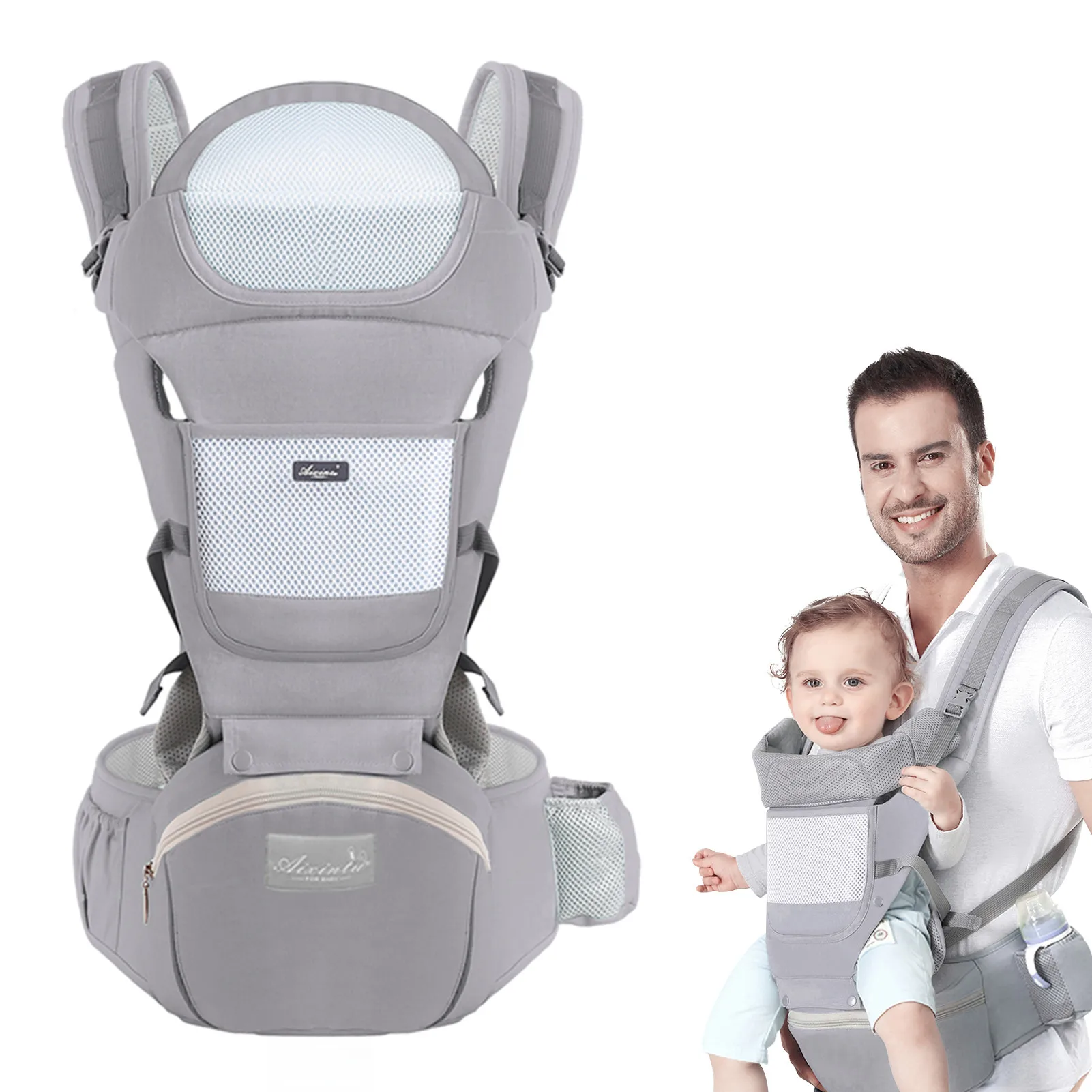 S8e2a4c2b41f94e5e9ac0c35d0aae4d17y.webp Baby Carrier Ergonomic Infant Multifunctional Waist Stool Newborn To Toddler Multi-use Before and After Kangaroo Bag Accessories - Image 1