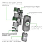 FANAUE Motorcycle Bike Phone Holder Mount Aluminum Alloy with Vibration Dampener ATV/ UTV Bike Scooter Handlebar GPS Clip - Image 4