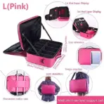 New Oxford Makeup Bag For Women Professional Large Capacity  Travel Cosmetic Case Waterproof Manicure Makeup Toolbox - Image 10