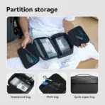 Travel Toiletry Bag Men's Business Trip Gods Dry Wet Separation Fitness Bath Bag Waterproof Makeup Storage Bag L_MR86 Wash Bag - Image 3