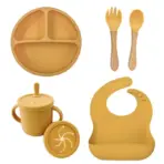 Food Grade Silicone Child Dish Set Baby Feeding Bowl Suction Plate Straw Cup Wooden Spoon Fork for Kids Tableware Toddler Dishes - Image 16