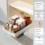 New Kitchen Storage Rack with Slide Rails Pull-out Kitchen Drawer Type Storage Tray Spice Box Storage Shelf Cabinets Organizer - Image 9