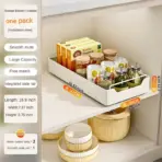 New Kitchen Storage Rack with Slide Rails Pull-out Kitchen Drawer Type Storage Tray Spice Box Storage Shelf Cabinets Organizer - Image 8