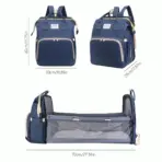 Foldable Bed Diaper Bag with Changing Station Insulated Pocket and Large Capacity Multifunctional Double Shoulder Mommy Bag - Image 10