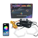 2PCS LED Angel Eyes RGB APP Bluetooth Hexagon Halo Rings For Car Scooter Motorcycle With Turn Signal Yellow 70MM 80MM 85MM 90MM - Image 6