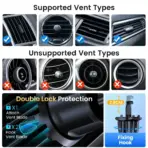 TOPK D36T Gravity Car Phone Holder Air Vent Clip Auto-Grip Mobile Stand Universal Support for iPhone 15 14 Samsung Xiaomi - Image 3