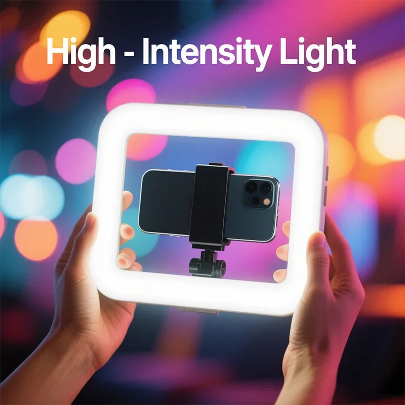 S914f535f75dd4ae2953335759636b314K.webp Handheld Ring LED Rechargeable Fill light Portable Mobile Phone Live Broadcast Photography Desktop Rabbit Cage Selfie Light - Image 1
