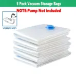 Vacuum Storage Bags With Valve Folding Compressed Space Saving Clothes Storage Big Size For Towel Cloth Blanket - Image 8