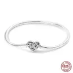 Bracelet Silver 925 Original 17-20CM Star Moon Sun Four Leaf Clover Green Zircon Bracelets Fit DIY Charms Birthday Jewelry Gifts - Image 8