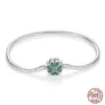 Bracelet Silver 925 Original 17-20CM Star Moon Sun Four Leaf Clover Green Zircon Bracelets Fit DIY Charms Birthday Jewelry Gifts - Image 42
