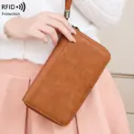 Anti theft RFID shielded passport clip travel wallet waterproof PU ticket storage bag multifunctional passport wallet - Image 4