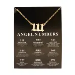 New Angel Number 777 Necklace For Women 111 222 333 444 555 666 888 999 Pendant Gold Color Chain Female Jewelry With Card - Image 5