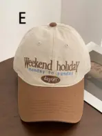 1 unisex all season fashionable pure cotton retro letter WEEKEND HOLIDAY baseball cap - Image 5