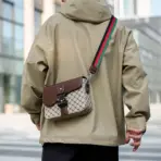 Fashionable Jacquard Pattern Men's Crossbody Bag High-End Casual Shoulder Bag for Commuting Business Waterproof Daily Sling Bag - Image 2