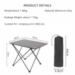 TARKA Outdoor Camping Folding Table Party Picnic BBQ Portable Foldable Desk High Strength Ultralight Aluminium Portable Table - Image 9