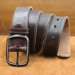 Natural cowhide belt for men's hard metal buckle soft original cowhide mens leather belt unique texture real leather jeans belt - Image 14