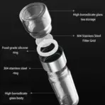 420ML Tea Cup Easy To Clean Glass Tea Cup with Double Layer Tea Infuser Tea Infuser Water Cup Suitable for Office Outdoor Travel - Image 3