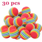5/10/30PCS Rainbow EVA Cat Toys Ball Interactive Cat Dog Play Chewing Rattle Scratch EVA Ball Training Balls Pet Toys Supplies - Image 9