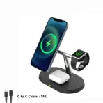 3 in 1 Magnetic Wireless Charger Stand for Magsafe iPhone 16/15/14/13/12 Apple Watch 8/7 & Airpods pro Fast Charging Station - Image 7