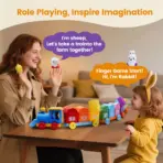Montessori Farm Train/Surprise Party Set for Toddlers Learning Counting, Matching & Sorting Fine Motor Skills,Preschool Toy Gift - Image 4