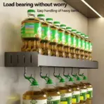 Wall Mounted Kitchen Condimenters Spice Rack Organizer Shelf Kitchen Storage Wall Shelf Organizers Hanging Hook Rack For Kitchen - Image 4