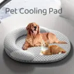 Summer Ice Silk Cooling Dog Bed Oval Breathable Pet Cooling Mat for Small Large Dogs Cats Heat Dissipation Comfortable Nest - Image 2