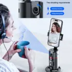 Phone Stabilizer Smart Facial Tracking with Removable Fill Light Phone Stand Wireless Selfie Stick Tripod for Live Streaming New - Image 2