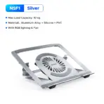 ORICO Laptop Stand for Desk Adjustable Laptop Riser 360° Rotating Ergonomic Notebook Holder Game RGB for All Laptops up 17 Inch - Image 9
