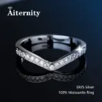 100% Pass Diamond Tester Pen Moissanite Ring Matching Wedding Diamond Band for Women 925 Sterling Silver Female Single Tail Ring - Image 13