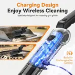 Electric Grill Brush, Cordless Rechargeable Grill Cleaning Brush with Stainless Steel Brush Head, Cleaner for BBQ Grate - Image 4