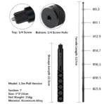 For Insta360 X6 X5 X4 X3 Invisible Selfie Stick Extended Selfie Stick for GoPro 13 12 DJI Action 6 5 4 Camera Aluminum Stand - Image 13